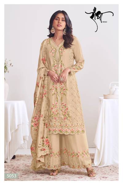 FLORY BY RADHA LAUNCH DESIGNER CHINON EMBROIDARY SALWAR SUIT WHOLESALER IN INDIA